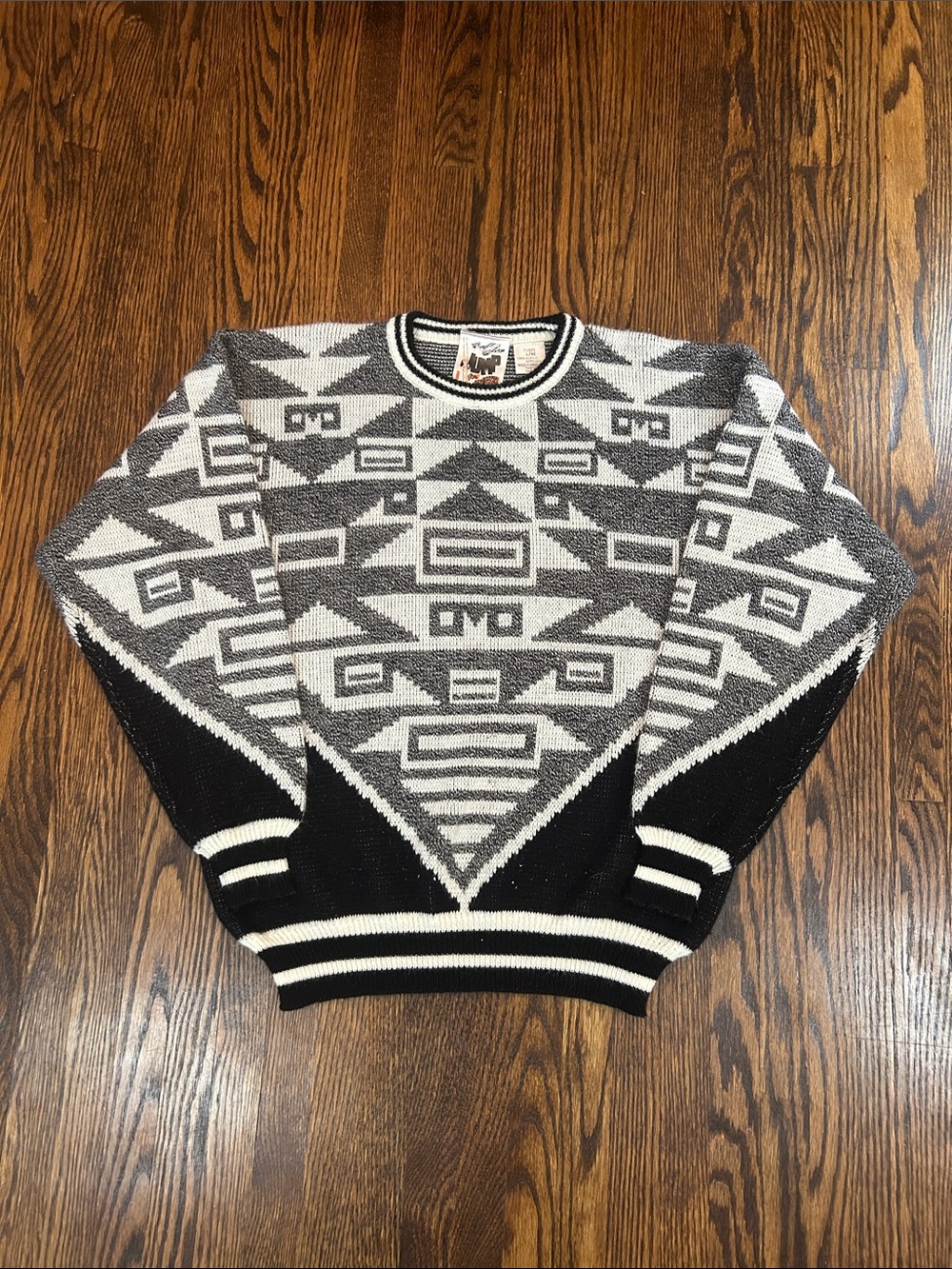 Vintage 80s Geometric Knit Sweater
